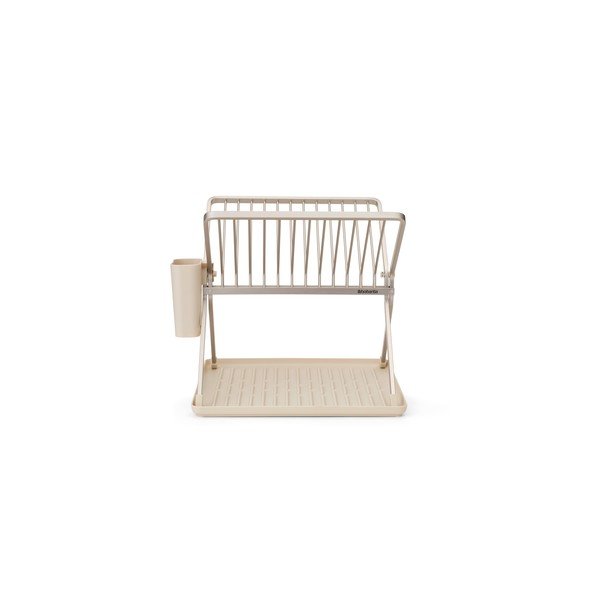 Bež kovinski dvonadstropni odcejalnik posode 37x33 cm – Brabantia