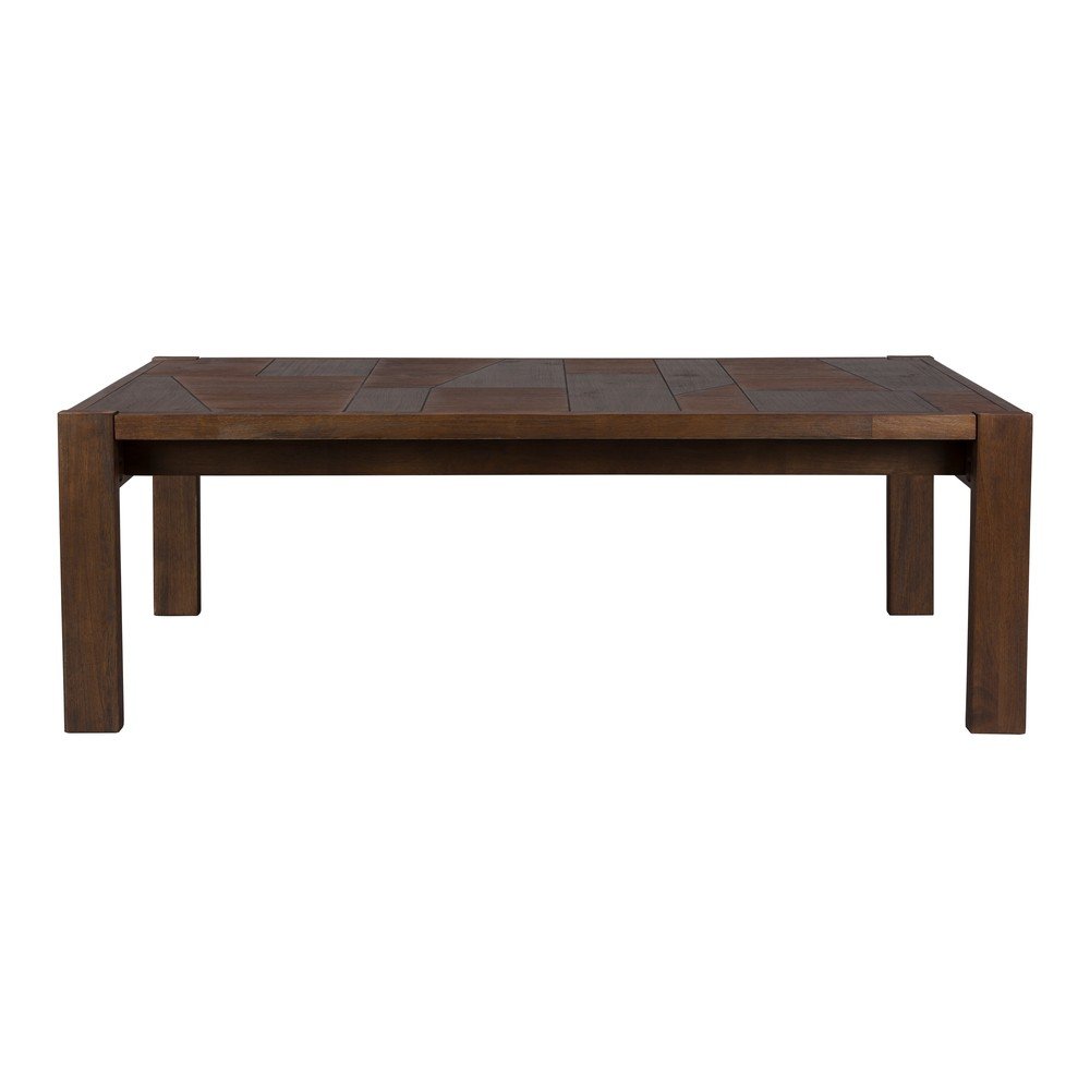 Klubska mizica iz masivnega lesa v temni naravni barvi 60x120 cm Bruneau