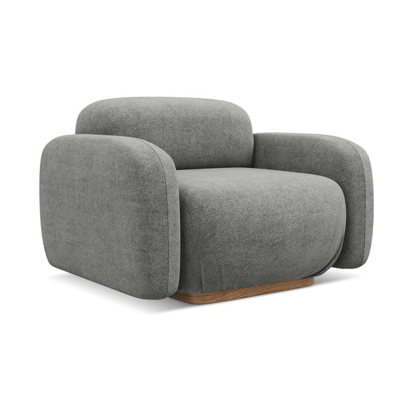 Siv modul za sedežno garnituro iz tkanine bouclé Ailani – Makamii