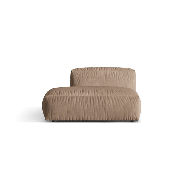 Svetlo rjav žameten modul za sedežno garnituro (levi kot) Martina – Micadoni 