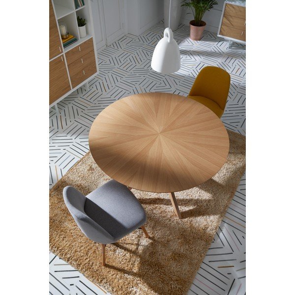 Jedilna miza iz hrastovega lesa sømcasa Carmel, ⌀ 120 cm-image-1