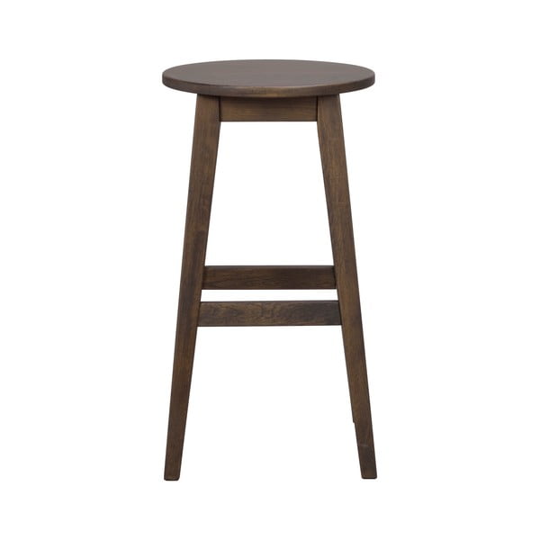 Temno rjavi barski stoli iz masivnega hrasta (višina sedeža 65 cm) v kompletu 2 ks Austin – Rowico