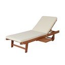 Kremno bel/v naravni barvi vrtni ležalnik iz masivnega lesa San Diego – Garden Pleasure