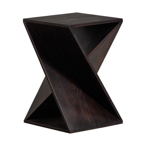 Stranska mizica iz masivne akacije 41x41 cm Ikem – WOOOD-image-3