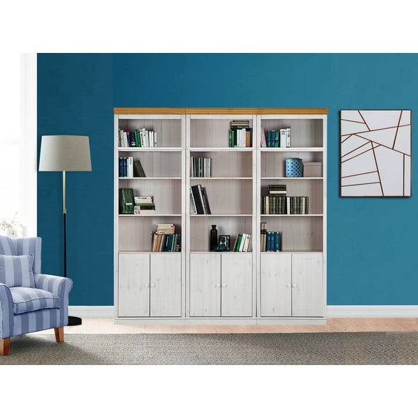 Bel regal iz masivnega bora 222x223 cm Anita – Støraa-image-1