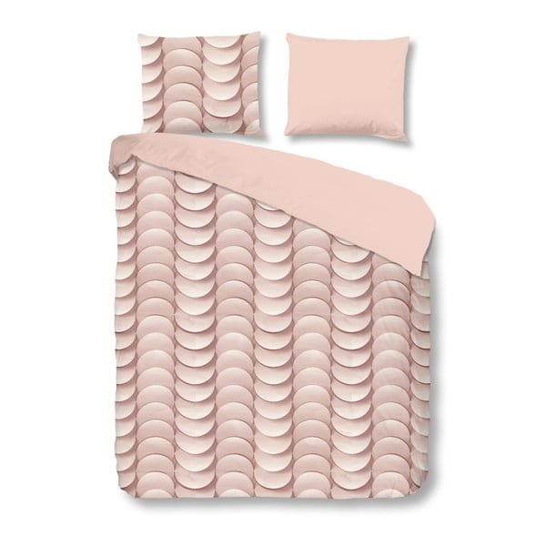 Rožnato bombažno posteljno perilo Good Morning Emerged, 200 x 200 cm