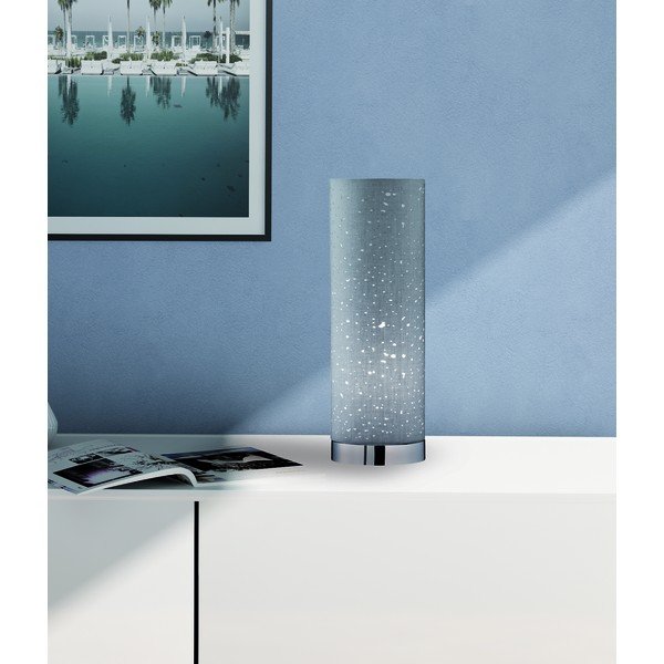 Siva namizna svetilka s tekstilnim senčilom (višina 35 cm) Thor – Fischer & Honsel-image-2