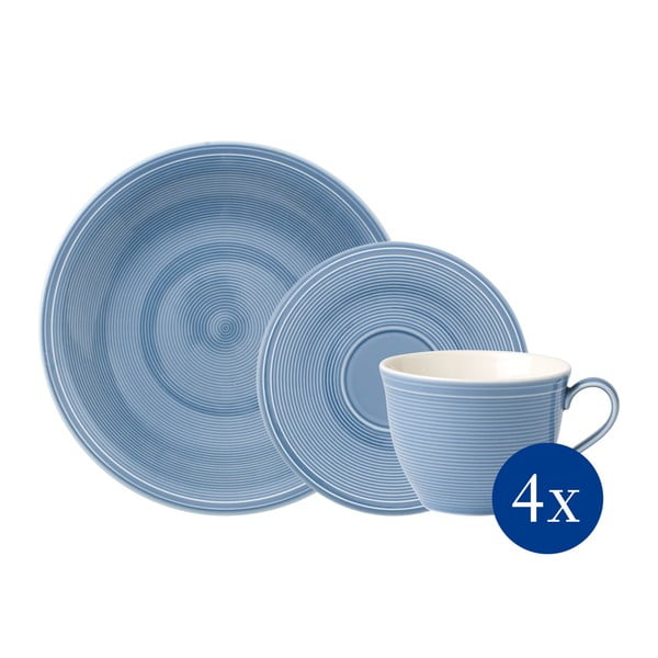 12-delni modri porcelanski set za kavo Like by Villeroy & Boch Group