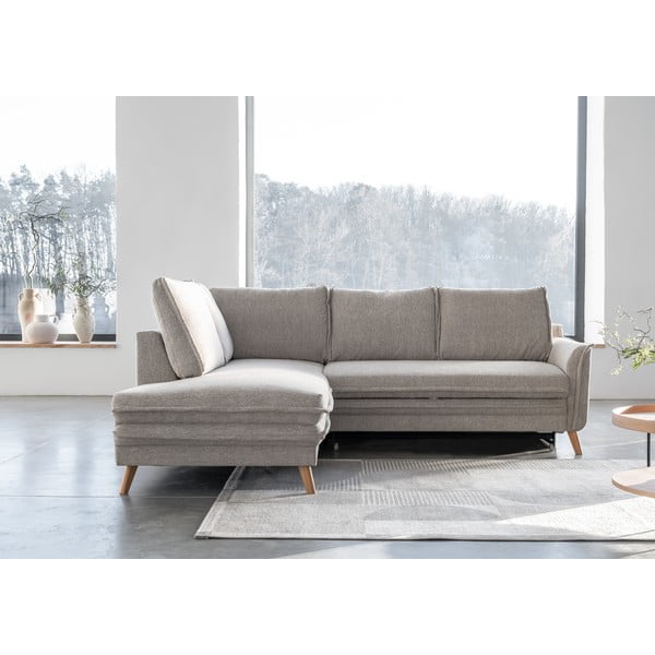 Bež raztegljiva kotna sedežna garnitura (levi kot) Charming Charlie – Miuform-image-1