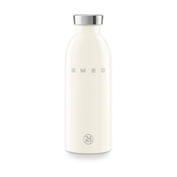 Kremno bela termovka iz nerjavečega jekla 500 ml 24BOTTLES – SMEG