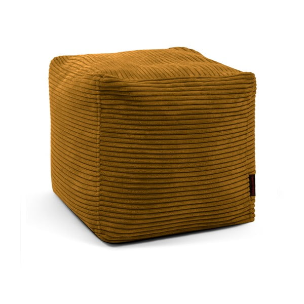 Gorčično rumena vreča za sedenje iz rebrastega žameta Up! MooG – SLOWDOWN