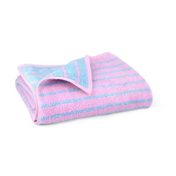 Modro-rožnata frotirna brisača iz mešanice bambusa 50x100 cm Nuance – JUNA