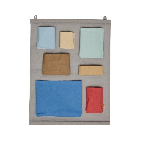 Siv tekstilni viseči organizator 60x2x80 cm Saga – OYOY Mini