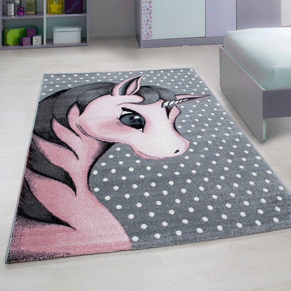 Rožnato-siva otroška preproga 140x200 cm Kids – Ayyildiz Carpets-image-1