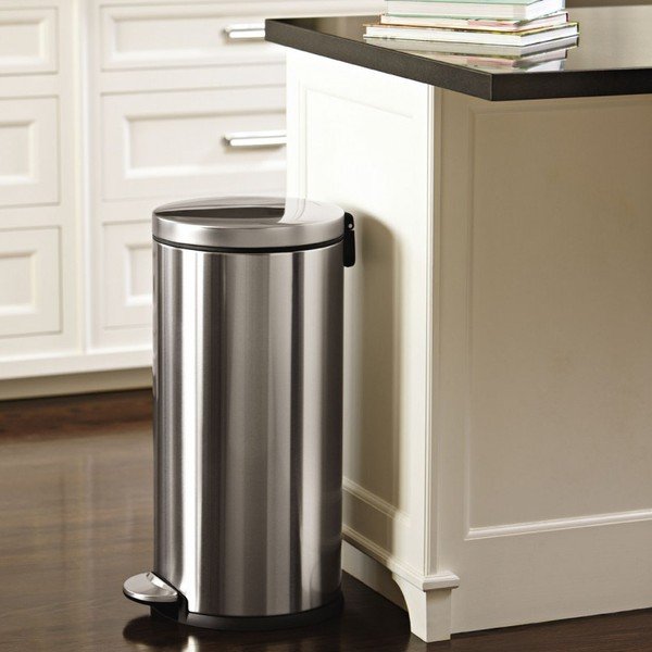 Srebrna mat košara za pedala simplehuman, 30 l-image-1