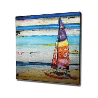 Stenska slika na platnu Boat, 45 x 45 cm