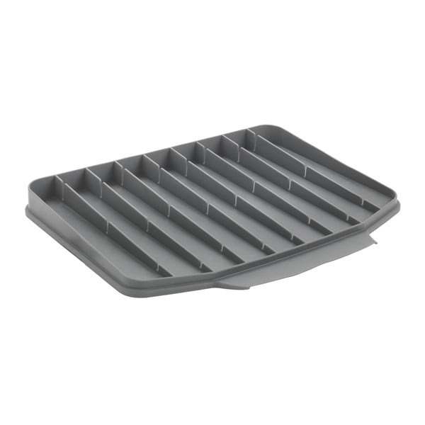 Siva plastična odcejalna podloga 40x33 cm Gravity – Metaltex