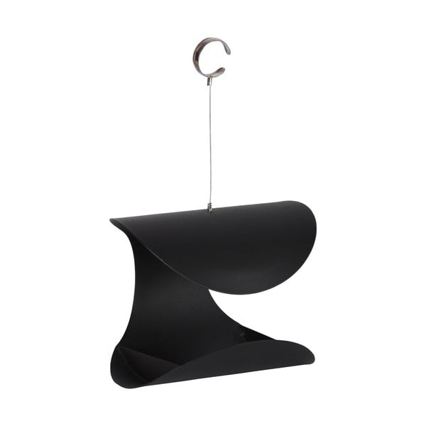 Črna viseča krmilnica za ptice Esschert Design Sleek