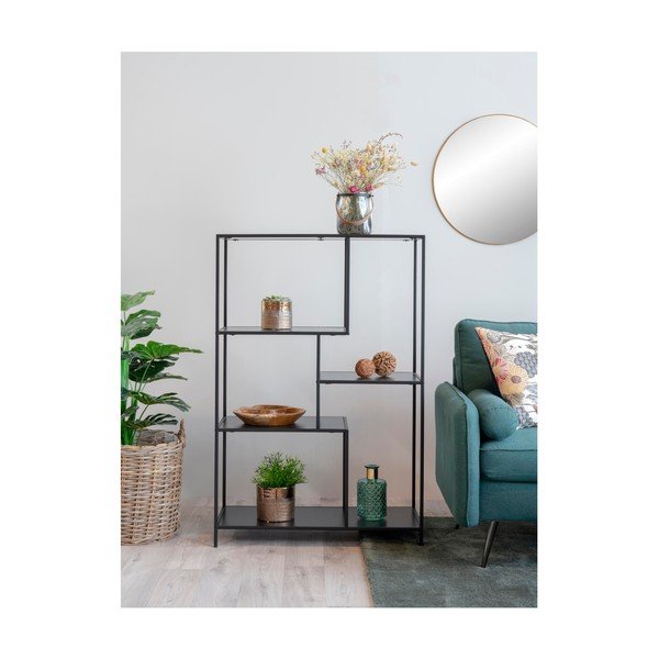 Črna knjižna omara House Nordic Vita Shelf, 80 x 120 cm-image-4