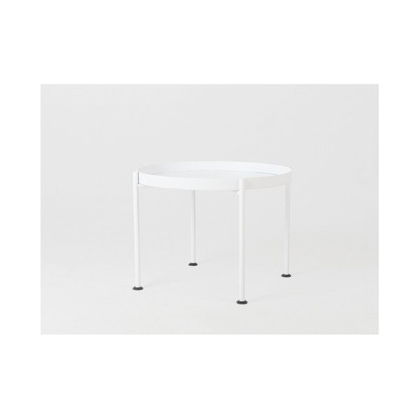 Bela dodatna mizica Custom Form Hanna, ⌀ 60 cm-image-1