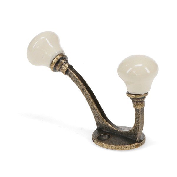 Kremno bel kovinski stenski obešalnik 3 cm – Rex London-image-3