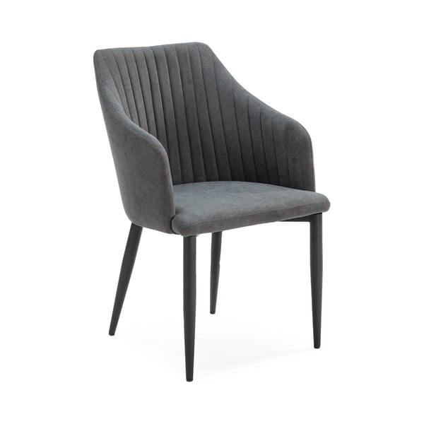 Temno sivi oblazinjeni jedilni stoli v kompletu 2 ks Nadi – Marckeric