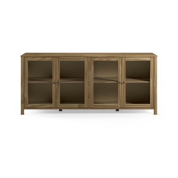 Vitrina iz masivnega bora v naravni barvi 186x80x40 cm Alessandra – Marckeric-image-2