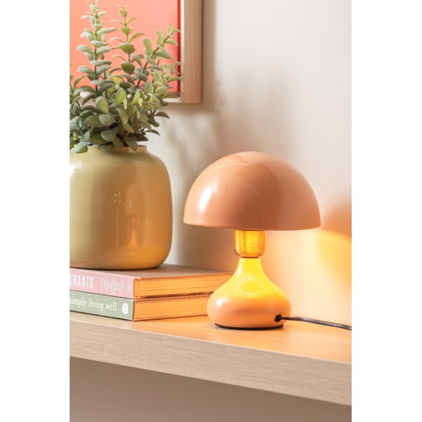 Rožnato-oranžna namizna svetilka s kovinskim senčilom (višina 23 cm) Binc – Leitmotiv-image-1