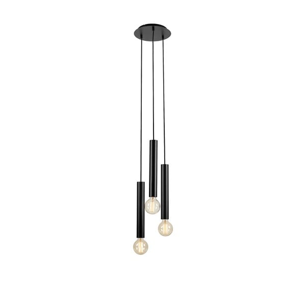 Črna viseča svetilka s kovinskim senčnikom 25x25 cm Sencillo - Markslöjd