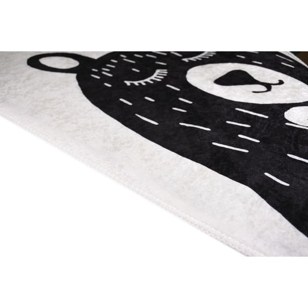 Črno-bela pralna otroška preproga 100x160 cm Bear Family v2 – Vitaus-image-2