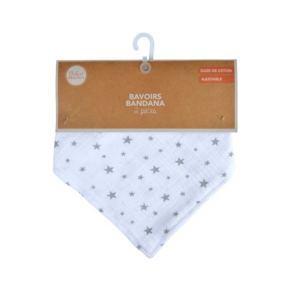 Beli slinčki iz muslina v kompletu 2 ks – Bébé Douceur-image-2