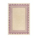 Vijolična/naravna ročno tkana volnena preproga 160x230 cm Lois Scallop – Flair Rugs