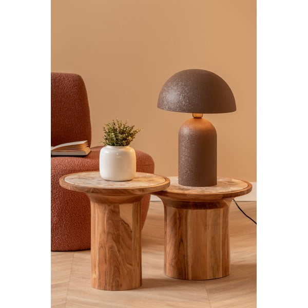 Okrogla stranska mizica iz masivnega manga ø 45 cm Tubo – Leitmotiv-image-4