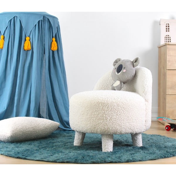 Bel otroški fotelj iz tkanine bouclé Moouv – Artie-image-1