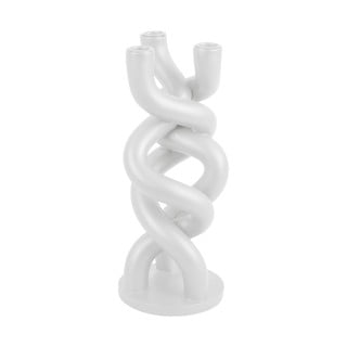 Bel keramični svečnik za tri sveče PT LIVING Twisted, višina 31,4 cm