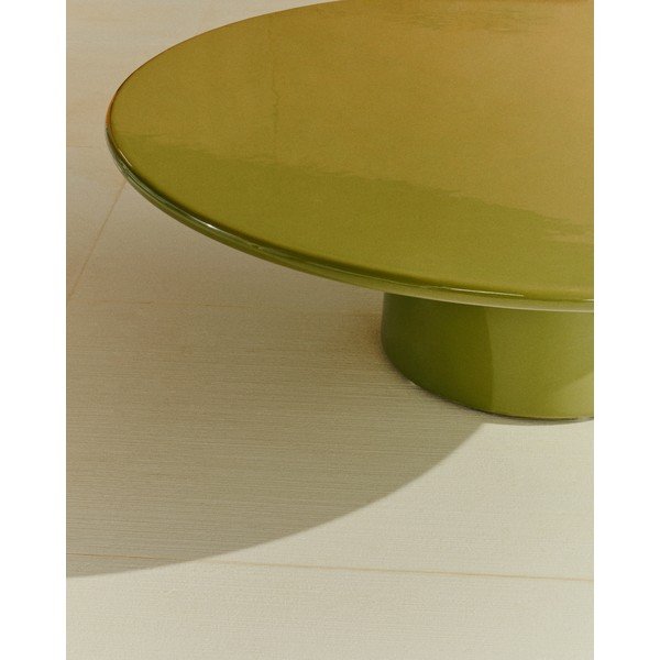 Betonska okrogla vrtna klubska mizica ø 110 cm Albanella – Kave Home-image-3