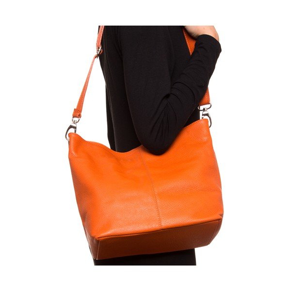 Oranžna usnjena torbica Luisa Vannini Gilliana-image-2