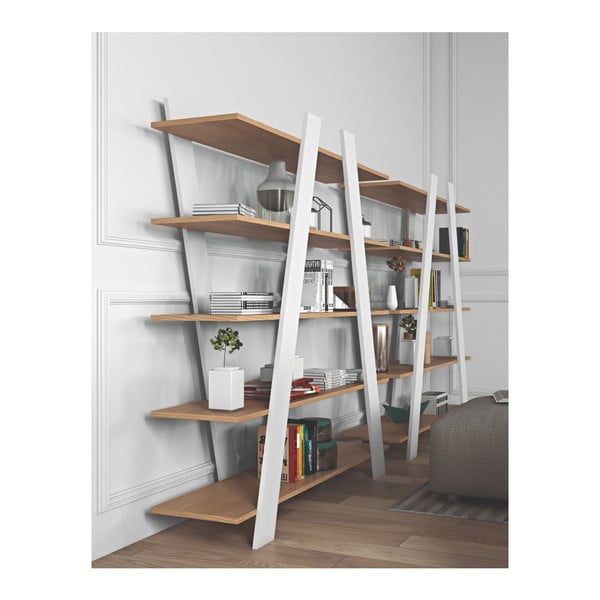 Bel knjižni regal TemaHome Wind Oak-image-4