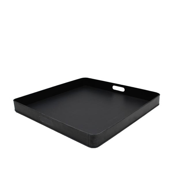 Črn kovinski pladenj za serviranje LABEL51, 60 x 60 cm
