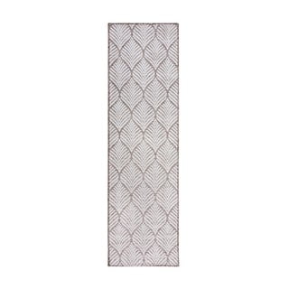 Slonokoščena notranja in zunanja preproga 66x230 cm Elm Leaf – Flair Rugs