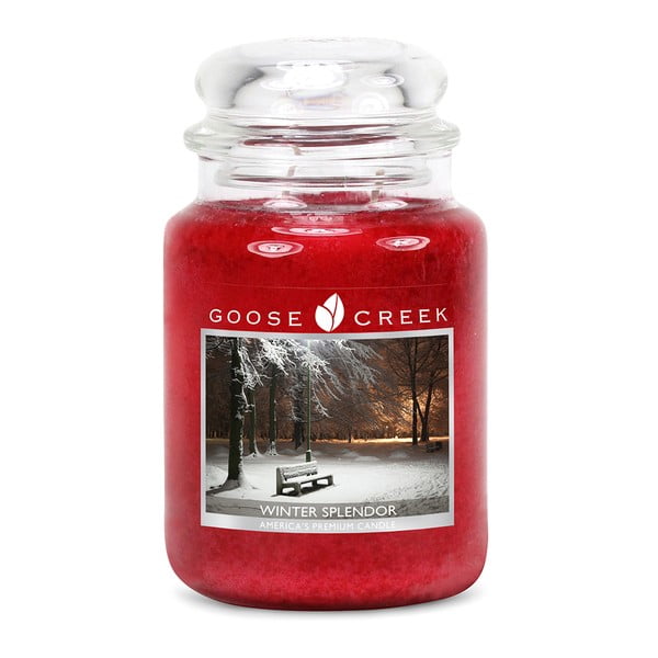Dišeča sveča v steklenem kozarcu Goose Creek Beauty of Winter, 150 ur gorenja