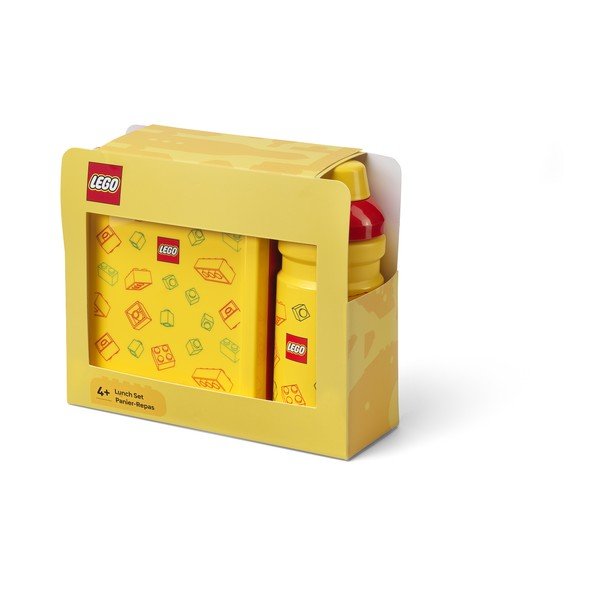 Rumene plastične otroška posoda za malico v kompletu 2 ks Brick – LEGO®-image-2