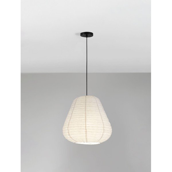 Bela lanena viseča svetilka ø 50 cm Linnet – Nova Luce-image-3