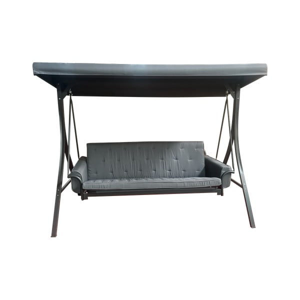 Siva kovinska vrtna gugalnica Madrid – Rojaplast