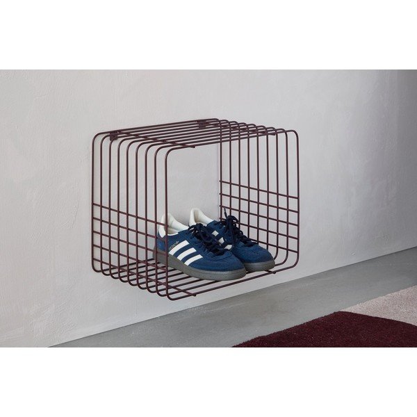 Bordo rdeča večnivojska kovinska polica 38 cm Wire – Mette Ditmer Denmark-image-4