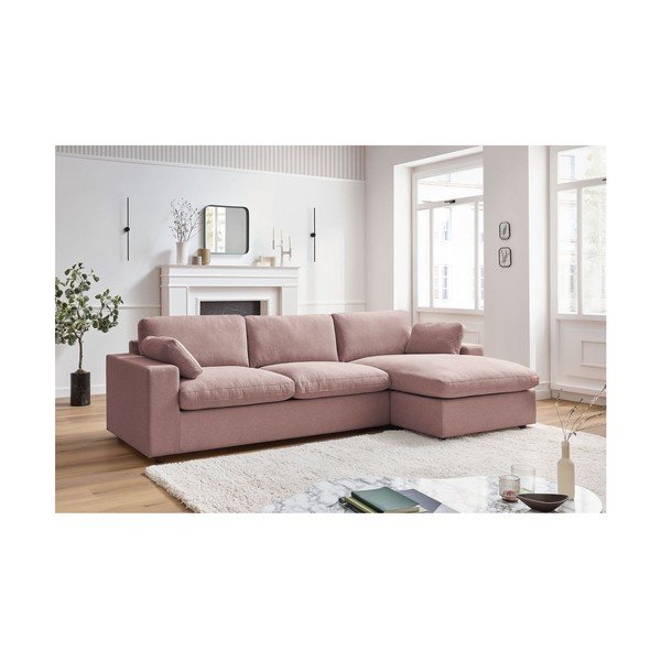 Rožnata kotna sedežna garnitura Belair – Bobochic Paris-image-1