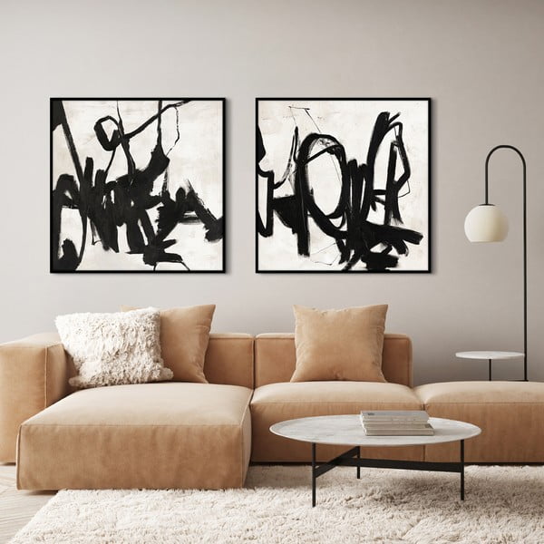 Ročno naslikana slika 100x100 cm Playblack 2 - Malerifabrikken-image-3