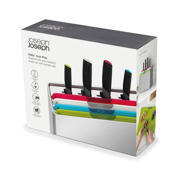 Komplet nožev in desk za rezanje s stojalom 10x32 cm Folio Icon Plus – Joseph Joseph-image-4