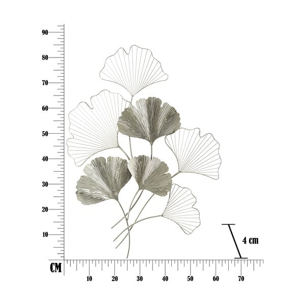 Kovinska viseča dekoracija v srebrni barvi Mauro Ferretti Goxy Silver, 62 x 86 cm-image-2