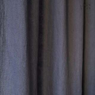 Temno siva zavesa 140x200 cm Night Time – Linen Tales